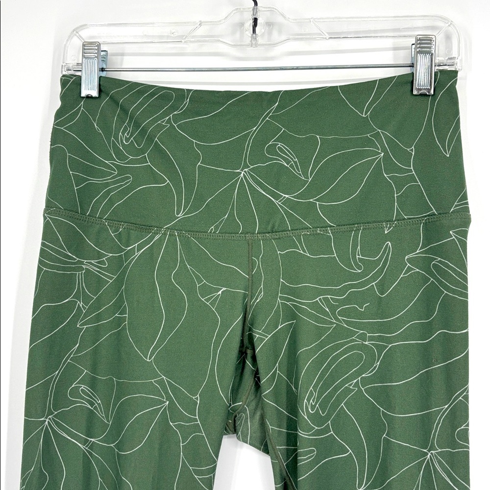 Prana Kimble 7/8 High-Waisted Canopy Florist Green Leggings Women’s Size Medium - Picture 2 of 8